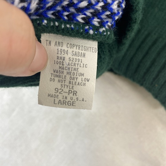 Vintage Mighty Morphing Power Rangers Sweater Made in USA Sz Youth L - Picture 6 of 12